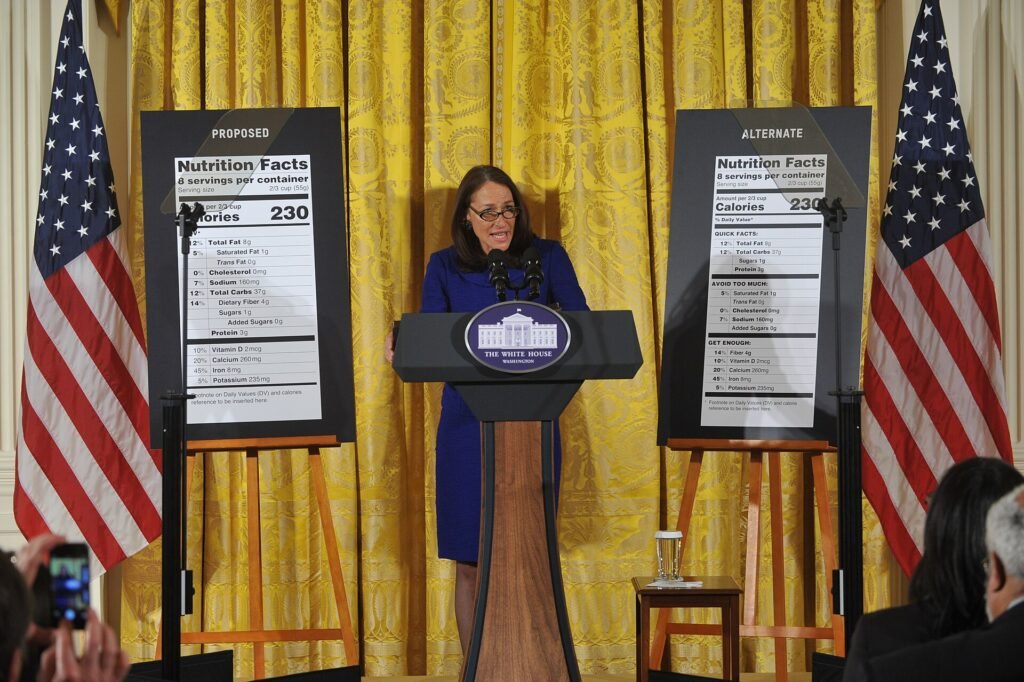 The US Food and Drug Administration's comparison of the old and new Nutrition Facts label.